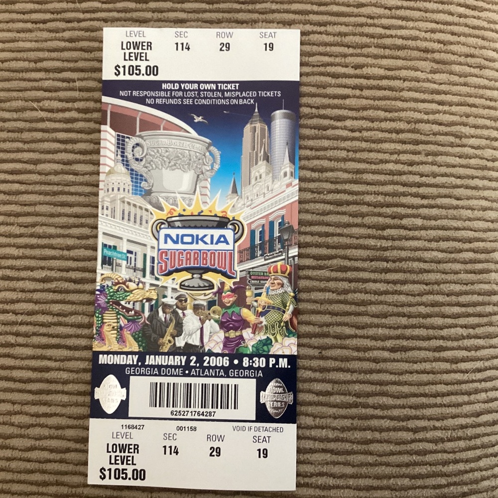 Nokia Sugar Bowl ticket
